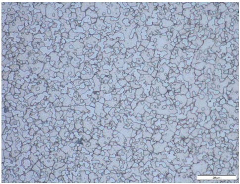 20CV Microstructure image from MagnaCut steel production update comparing carbide volume and oxide inclusion size.