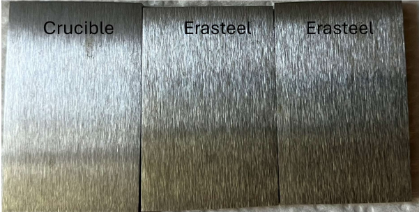 MagnaCut steel production update corrosion resistance testing results showing no visible corrosion after salt spray testing.
